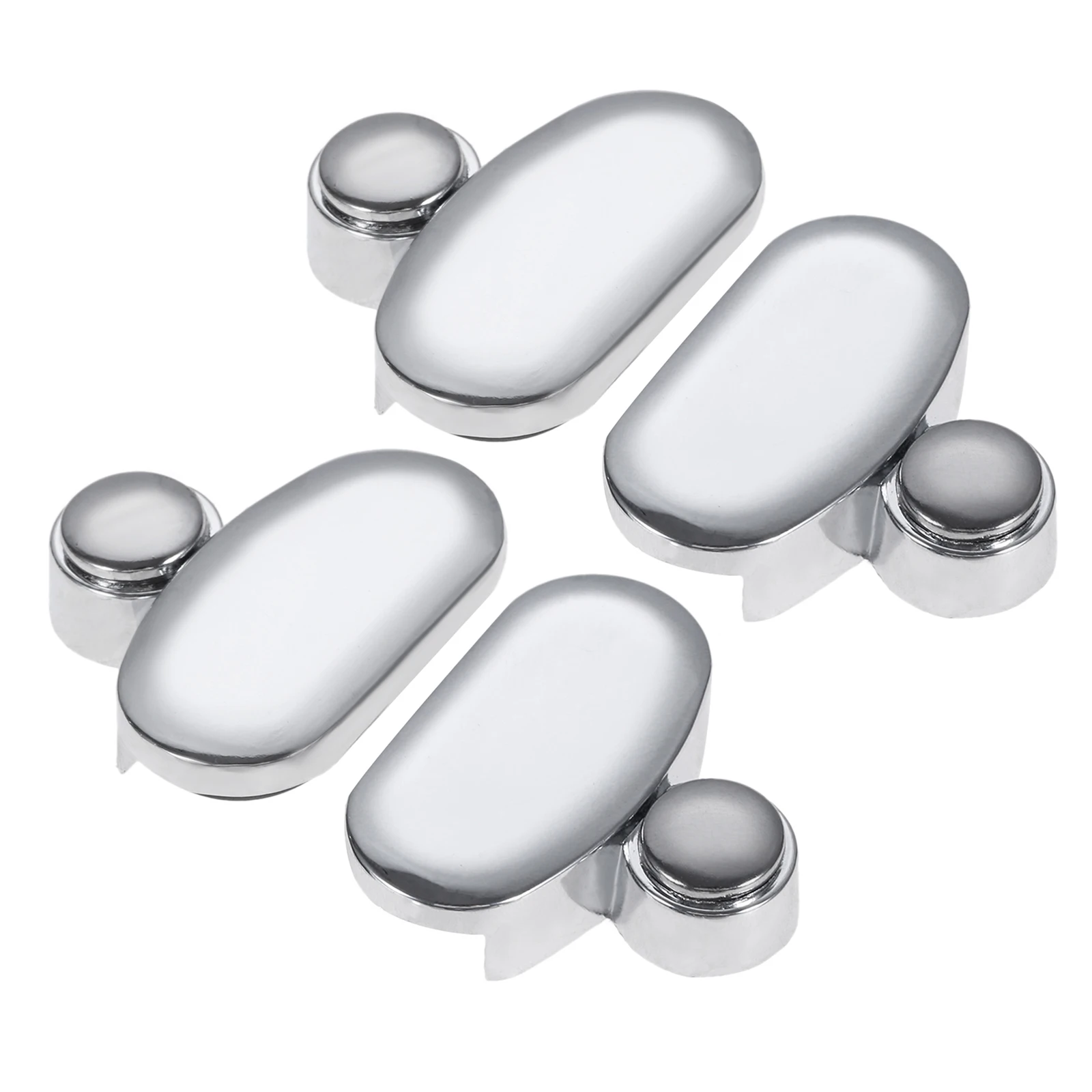 2Pcs Silver Mirror Clips 41x22mm Glass Clamp Bathroom mirror Clip Advertising Plate Fixed Accessories Zinc Alloy