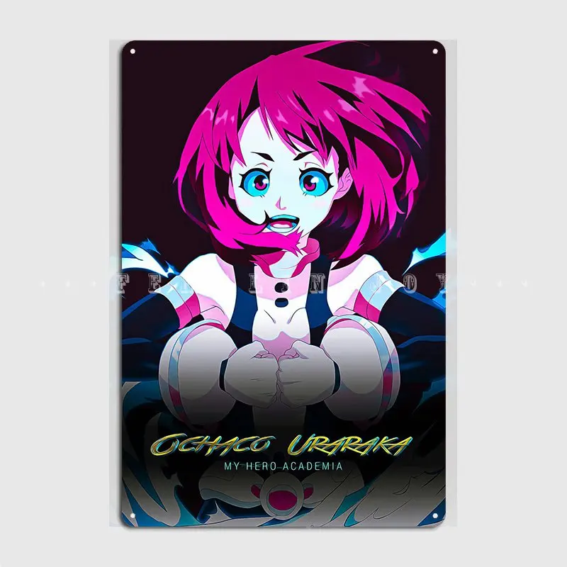 Ochaco Uraraka Metal Sign Club Party Club Bar Vintage Painting Décor Tin Sign Posters