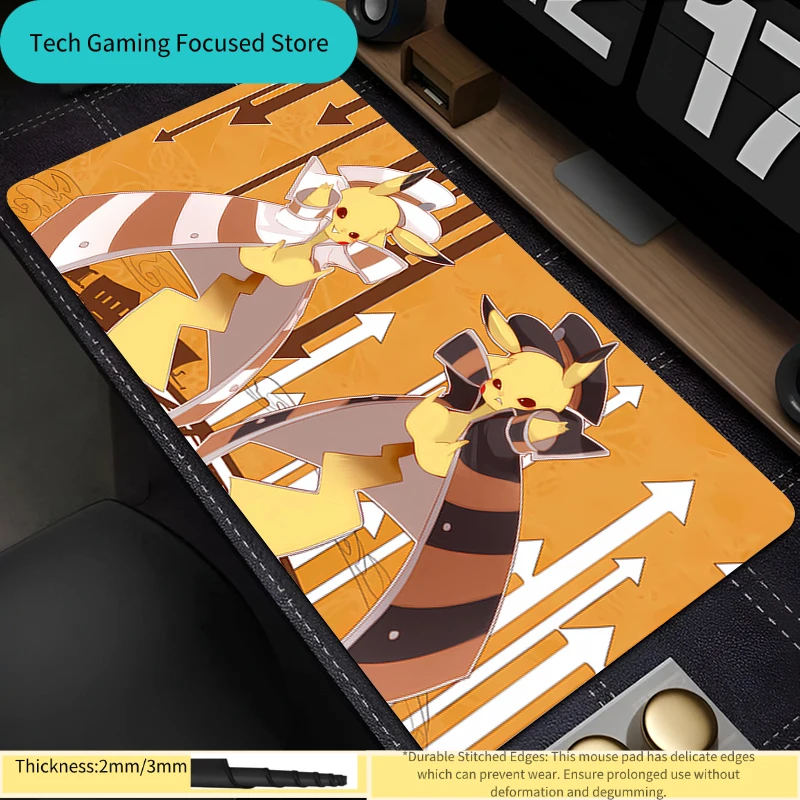 

Коврик для мыши Pokemon Pikachu, игровые аксессуары, Gabinete Gamer xxl, коврик для компьютерного стола, нескользящий коврик для клавиатуры, коврик для планшета, коврик для мыши
