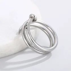 Simple creative new spring ring fashion personality stainless steel men's nail ring