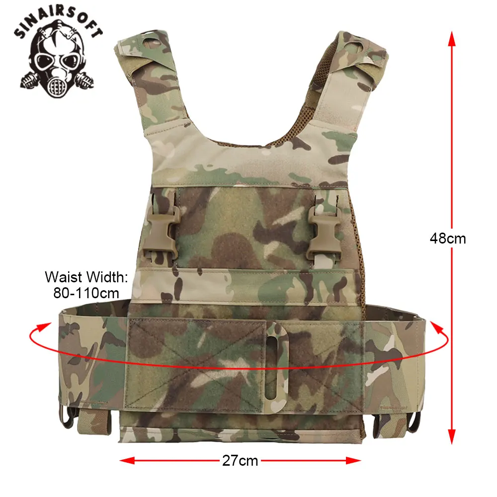 Tactical Ferro Style FCPC Low Profile Vest Plate Carrier Elastic Cummerbund ITW Buckle Padded Shoulder Strap Hunting Gear