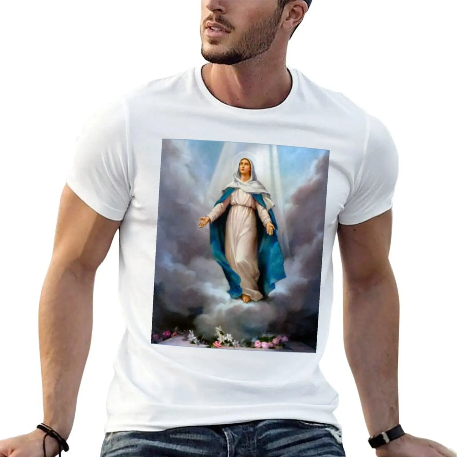 Blessed Virgin Mary T-Shirt oversized t shirt custom t-shirts t shirts for men
