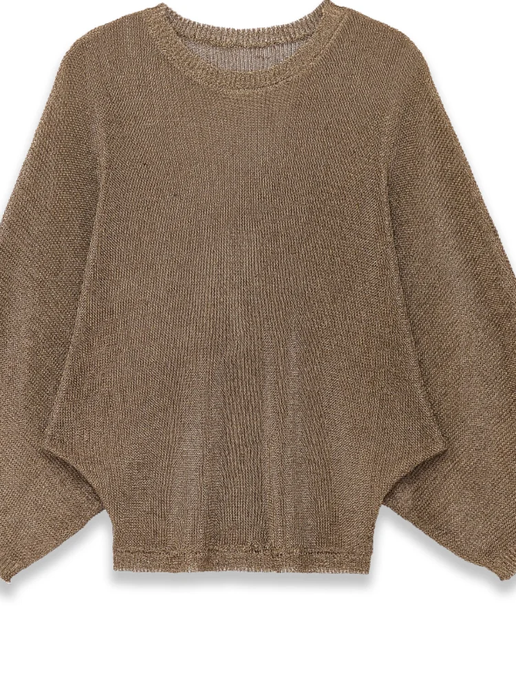 

Элегантный тонкий вязаный пуловер для женщин с круглым вырезом и длинными рукавами, свободные пуловеры для женщин, весенняя повседневная верхняя одежда Highstreet, новинка 2026 года