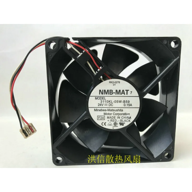 LL+  1 PCS  Fan 3 pin 80X80X25mm for Inverter fan  3110KL-05W-B59 DC 24V 0.15A