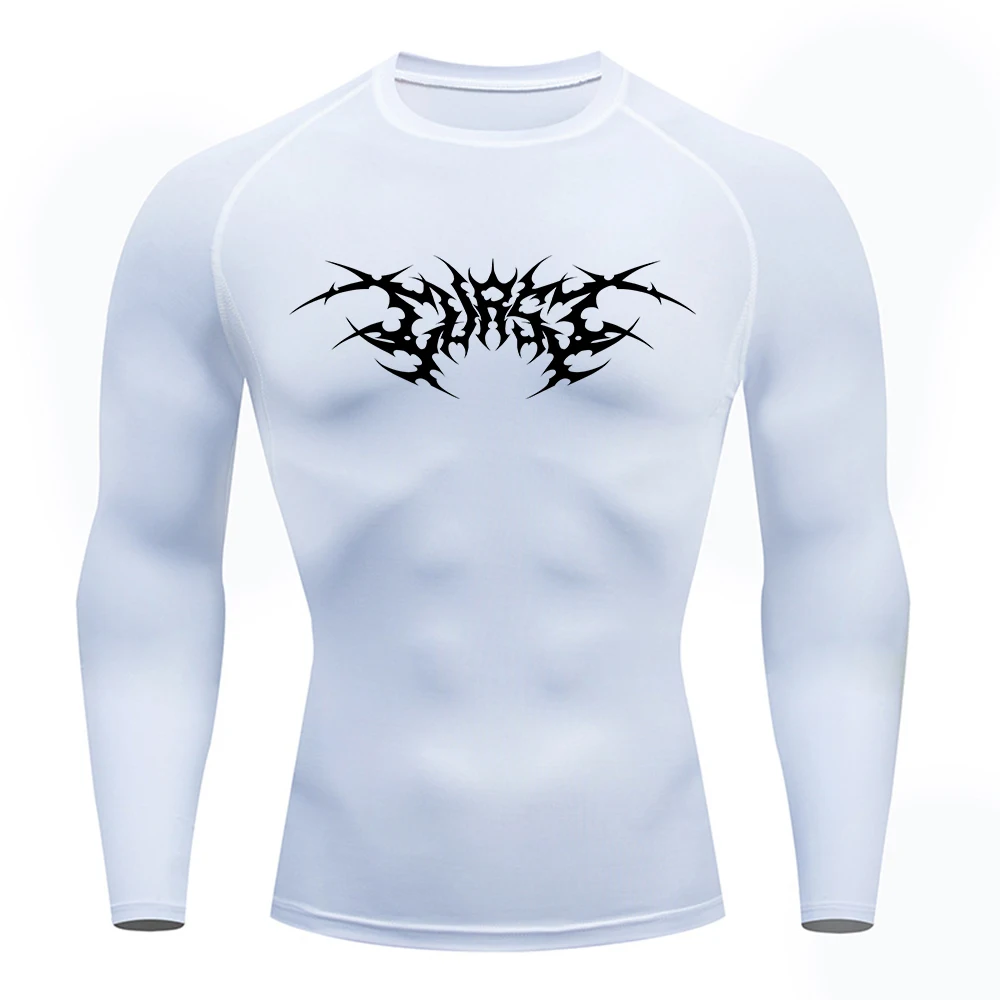 Schnell trocknendes Kompressions-T-Shirt für Herren, bequemes und atmungsaktives bedrucktes Design, geeignet für Fitnesstraining und den täglichen Gebrauch