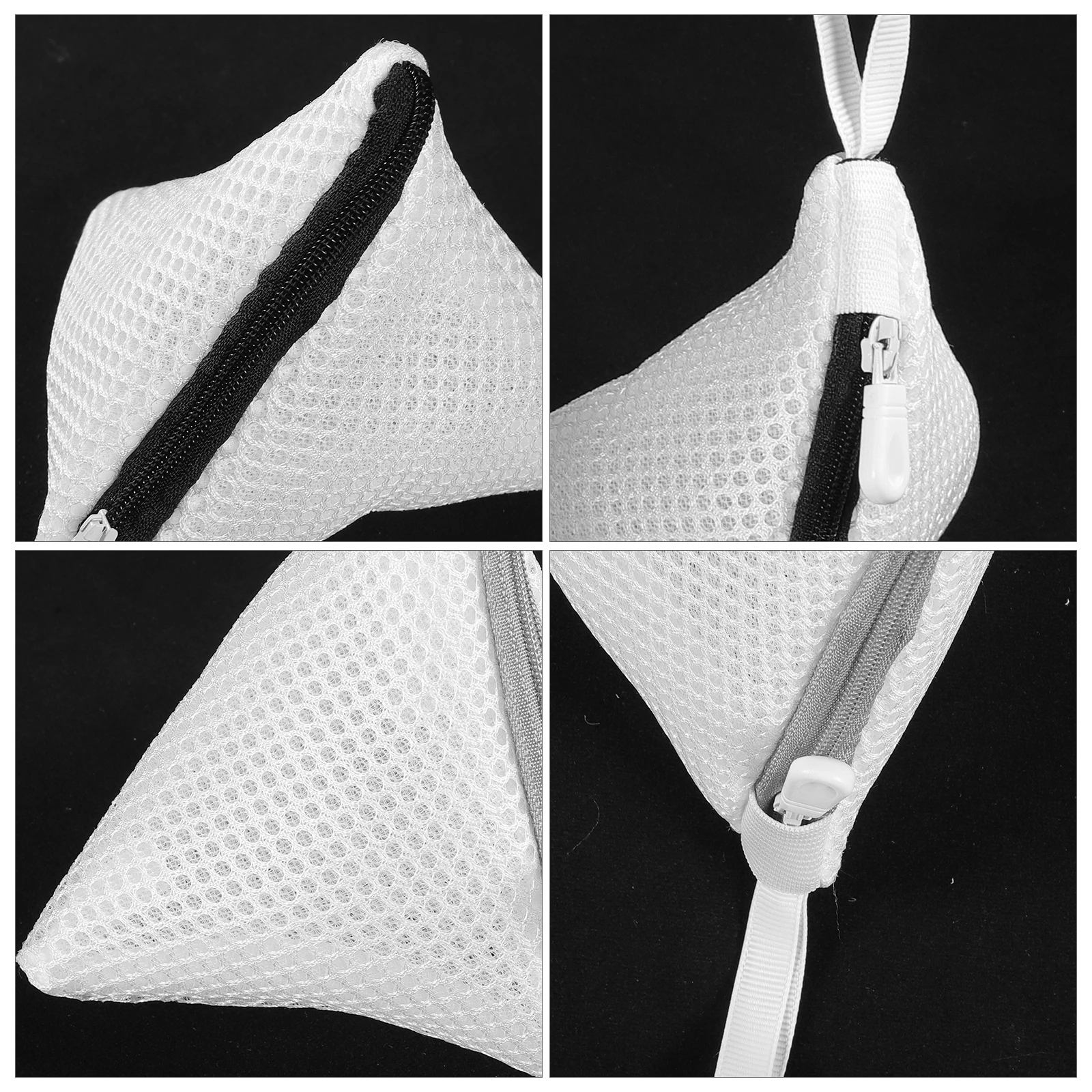 

3Pcs Mini Bags Laundry Wash Bag 12cmx12cm White Black Gray Laundry Bag Zipped for Underwear Socks Travel Camping
