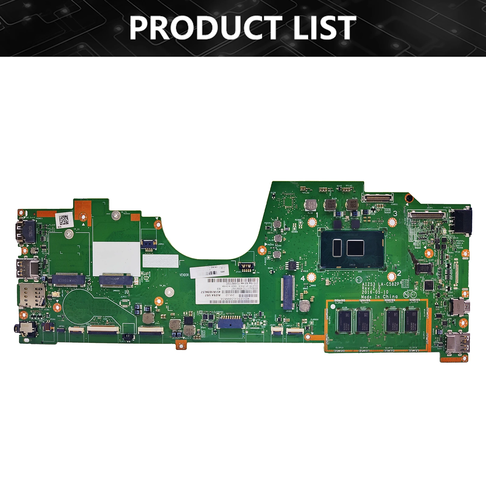 LA-C582P Płyta główna do LENOVO ThinkPad ThinkPad YOGA 260 LA-C582P z procesorem i3 i5 i7, przetestowana płyta główna do laptopa