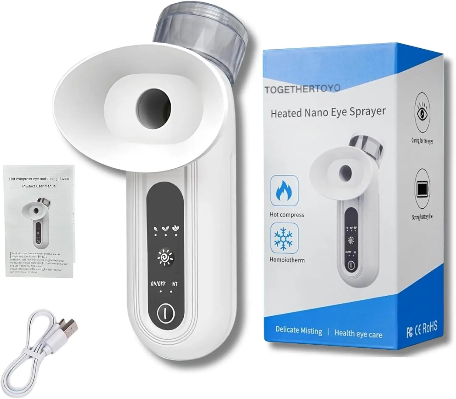 

Nano Facial Steamer Mist Spray Eyelash Extensions Cleaning Pores Water SPA Moisturizing Hydrating Face Sprayer USB Rechargeable