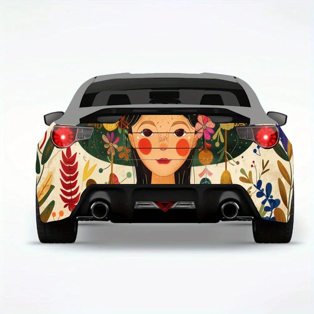 ملصق سيارة رجل الحصاد الفني الشعبي، يلتف فينيل السيارة للديكور والحماية - فينيل لاصق ذاتي مقاوم للماء ديسمبر