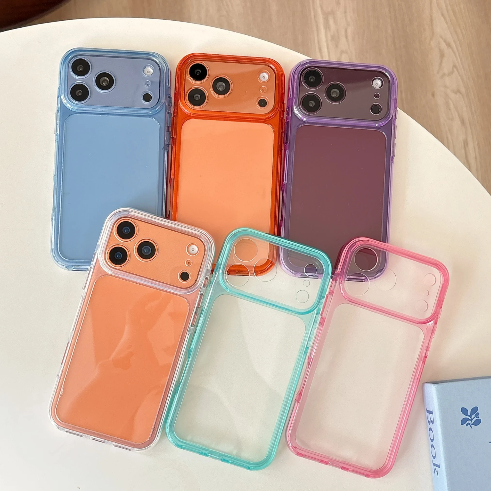 Luxury Solid Color Frame Clear - огляд і ціна Clear Shockproof Bumper Case