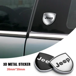 1/2Pcs Car Metal Shield Sticker Body Trunk Side Door Window Decorative Decal For Jeep Renegade Patriot Wrangler Cherokee Compass