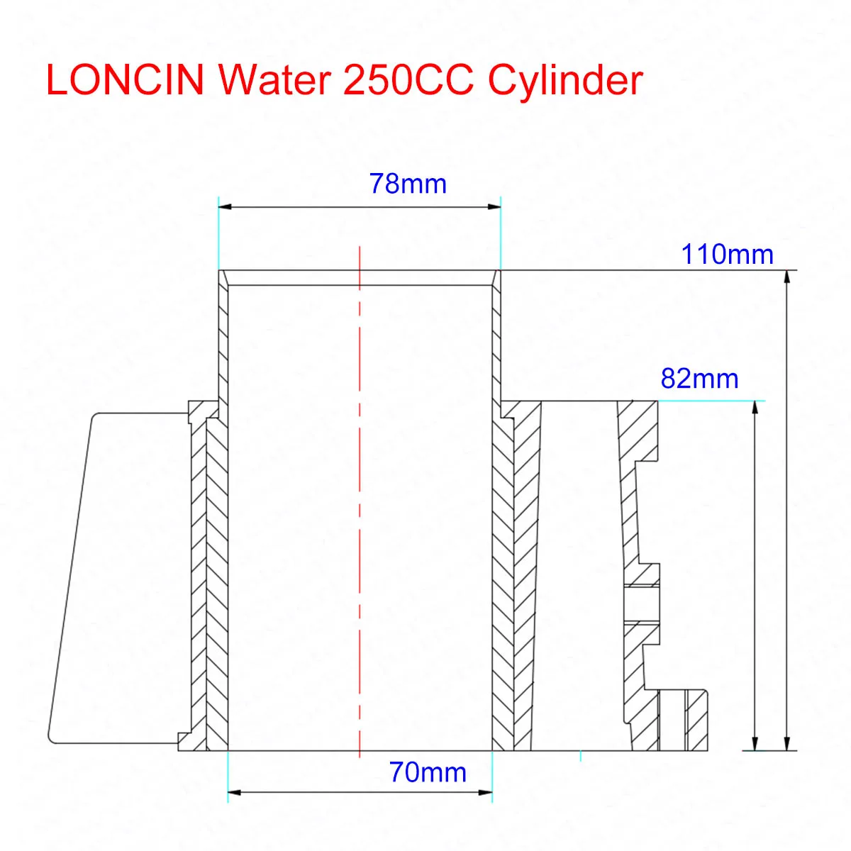 70MM 16MM 82MM Cylinder kit Loncin ZongShen Water CB250 250CC 170MM Engine Kaya Xmotos Apollo Tmax Pit Dirt  Bike Parts