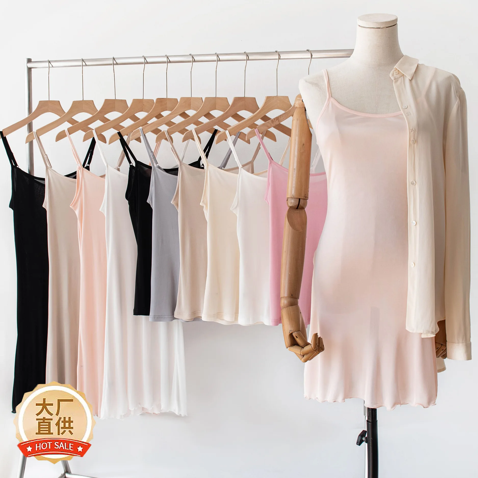 

2026 Women's Sleep Summer new silk nightgown sexy backless solid color suspender home wear thin breathable slim fit short skirt