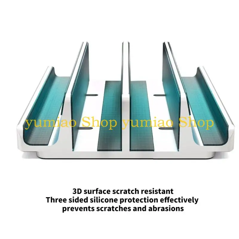 587B Adjustable Aluminum Vertical Stand Holder for Notebook Tablets Space Saving NonSlip Base for Cooling and Compatibility