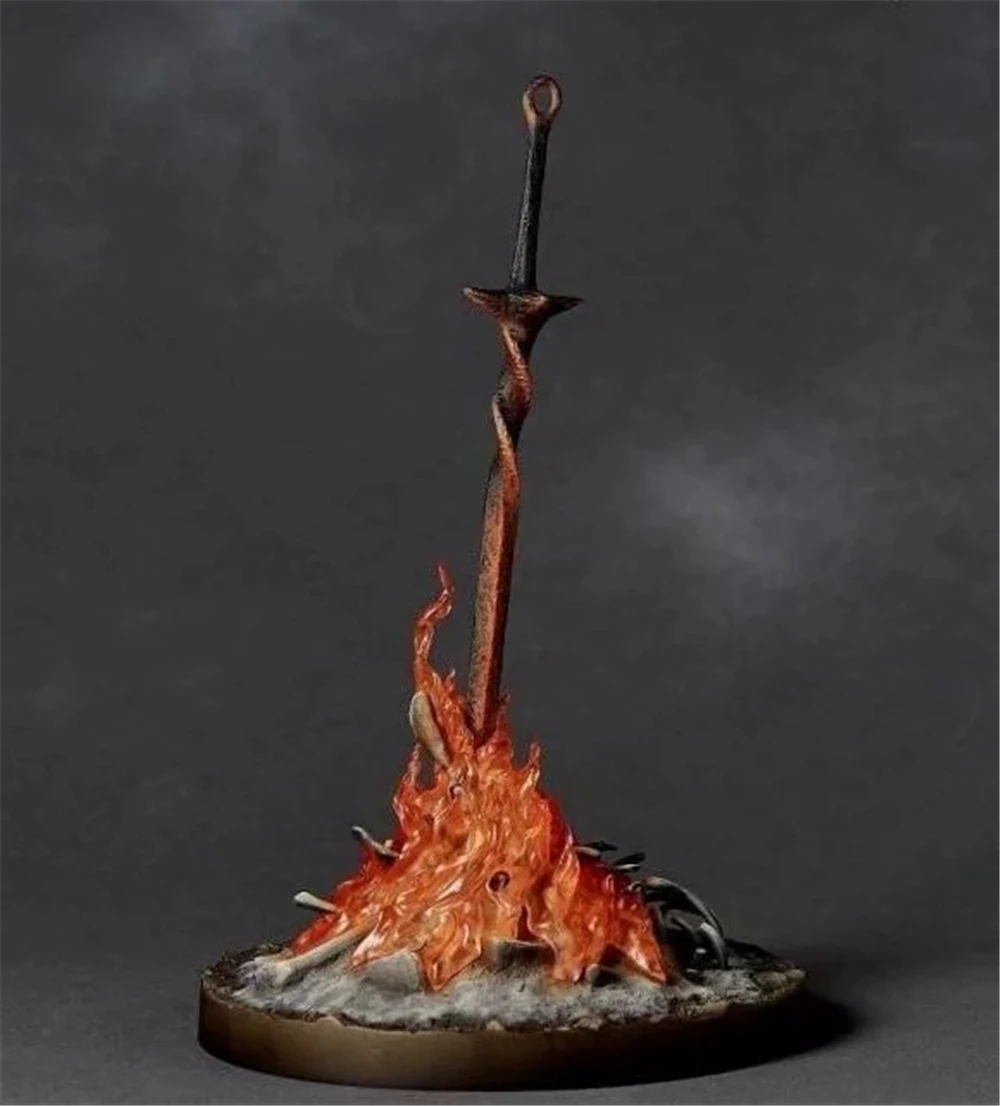 Anime Dark Souls Bonfire Lit Action Figure Gioco Periferico da collezione Giocattoli per bambini Modelli di bambole Decorazioni per il desktop Regali di compleanno