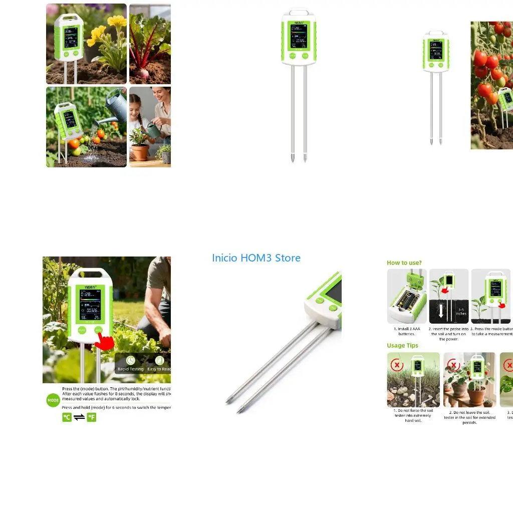A5YD Reliable Agricultural Device Soil Moisture Meter Evaluates Ground Quality With Precise Double Probes For Healthy Plant
