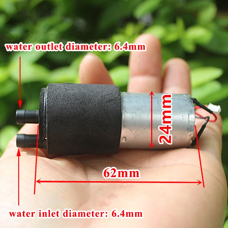 DC12V Micro Water Pump Mini 370 Motor Self-priming Suction Water Pump Diaphragm Pump DIY Tea Table Kettle Pumping Aquarium Tank