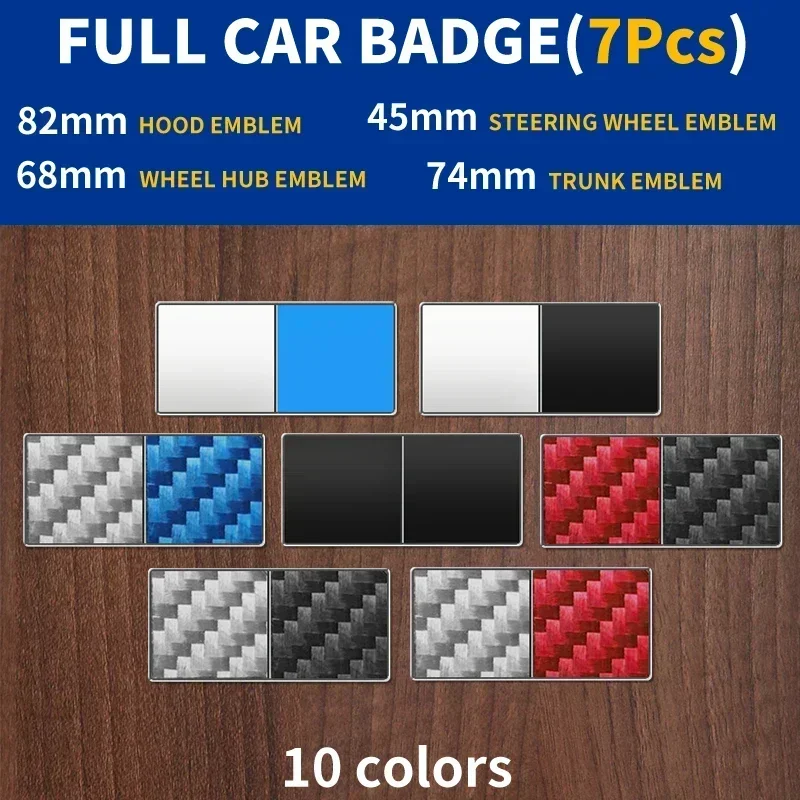 

7pcs 82mm 74mm 45mm Car Front Bonnet Hood Rear Tail Trunk Emblem Badge Logo For Bmw E46 E39 E38 E90 E60 Z3 Z4 X3 X5 X6 F10 E93