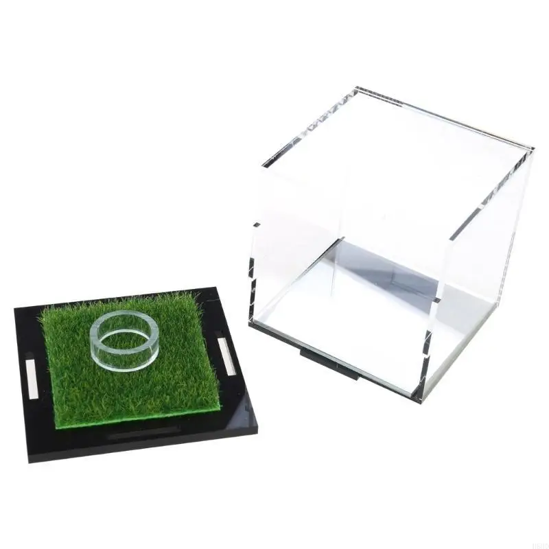Clear Acrylic Baseball Display Stand Square Storage Box Golf Balls Display Case 