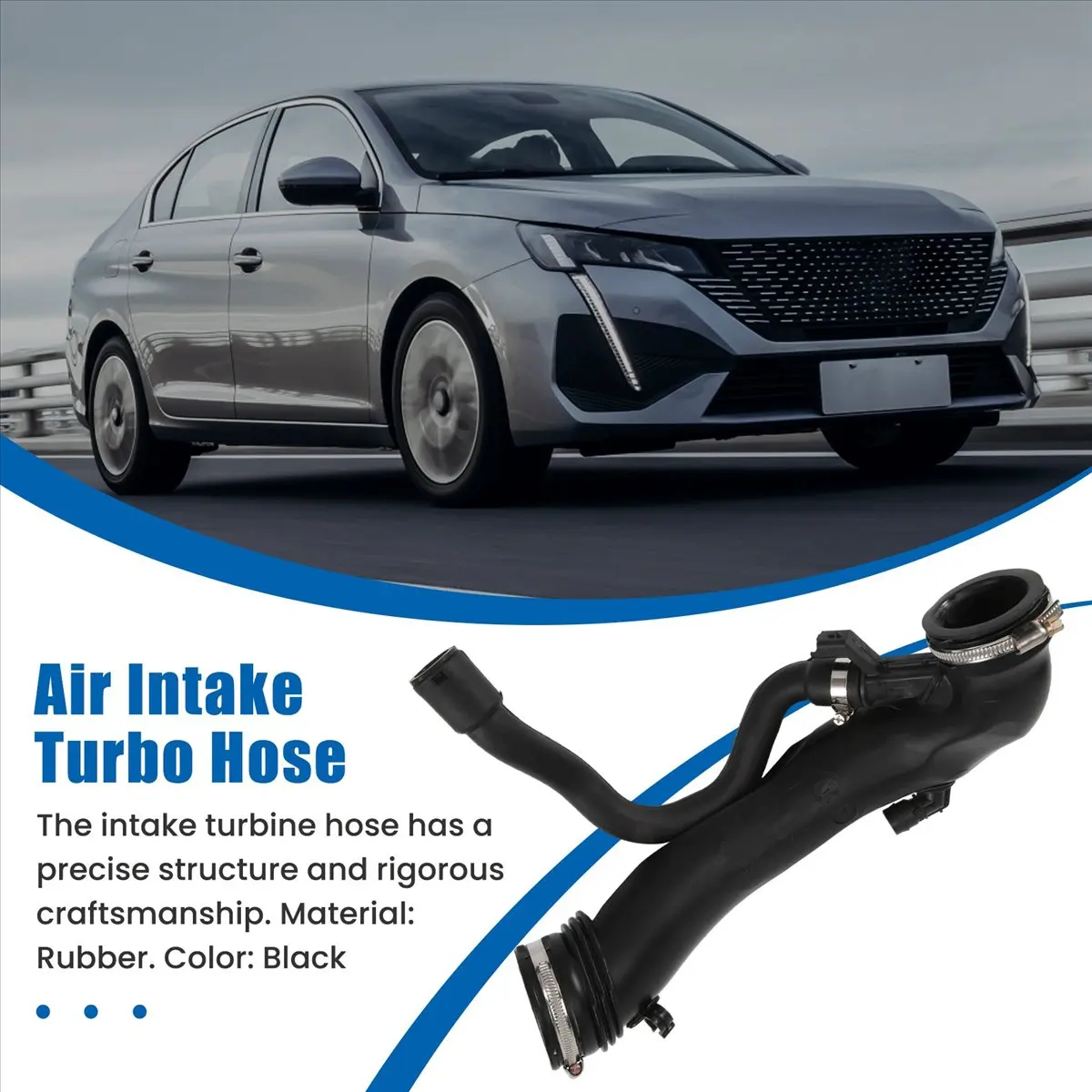 #49Z (black)Air Intake Turbo Hose for Peugeot 308 408 3008 5008 207 508 RCZ 1.6,Automotive Parts & Accessories