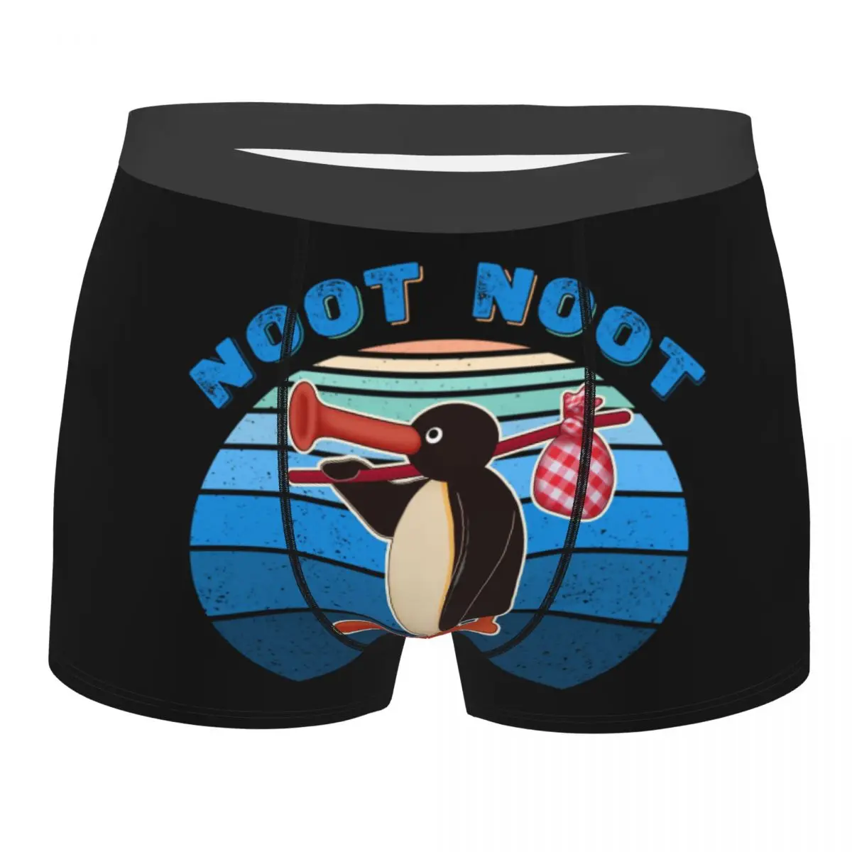 Custom Novelty Noot Noot Pingu Boxers Shorts Panties Male Underpants Stretch Funny Meme Penguin Briefs Underwear