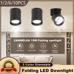 Led Katlanabilir Spot Tavan Lambası Downlight 110 V 220 V Spot Aşağı Ev Dekor Lamba Oturma Odası yatak odası aydınlatma armatürü