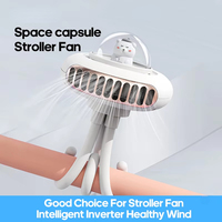 New Stroller Fan Rechargeable Portable Folding Electric Fan 2000mAh 12 hours USB Desktop Handheld Clip Fan Ventilator Cooler