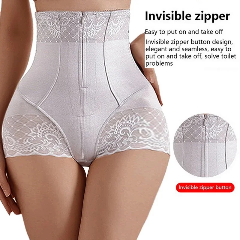 2023 New Tummy Control Panties Women Zipper Body Shaper High Waist Shaper Pants Seamless Shapewear Postpartum Panties