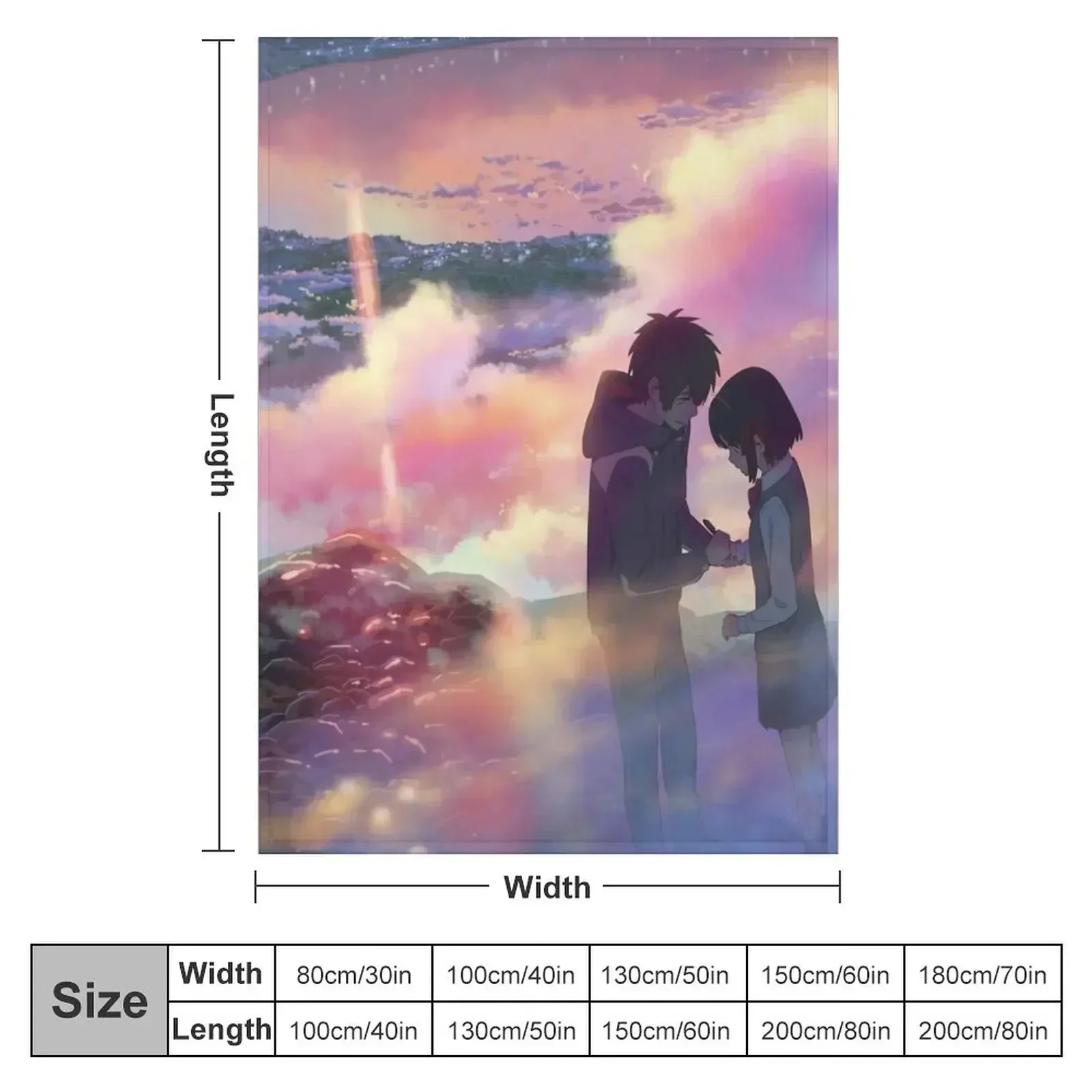 Kimi no Na wa - Make A Wish Throw Blanket Weighted wednesday Kid'S Plaid on the sofa Blankets