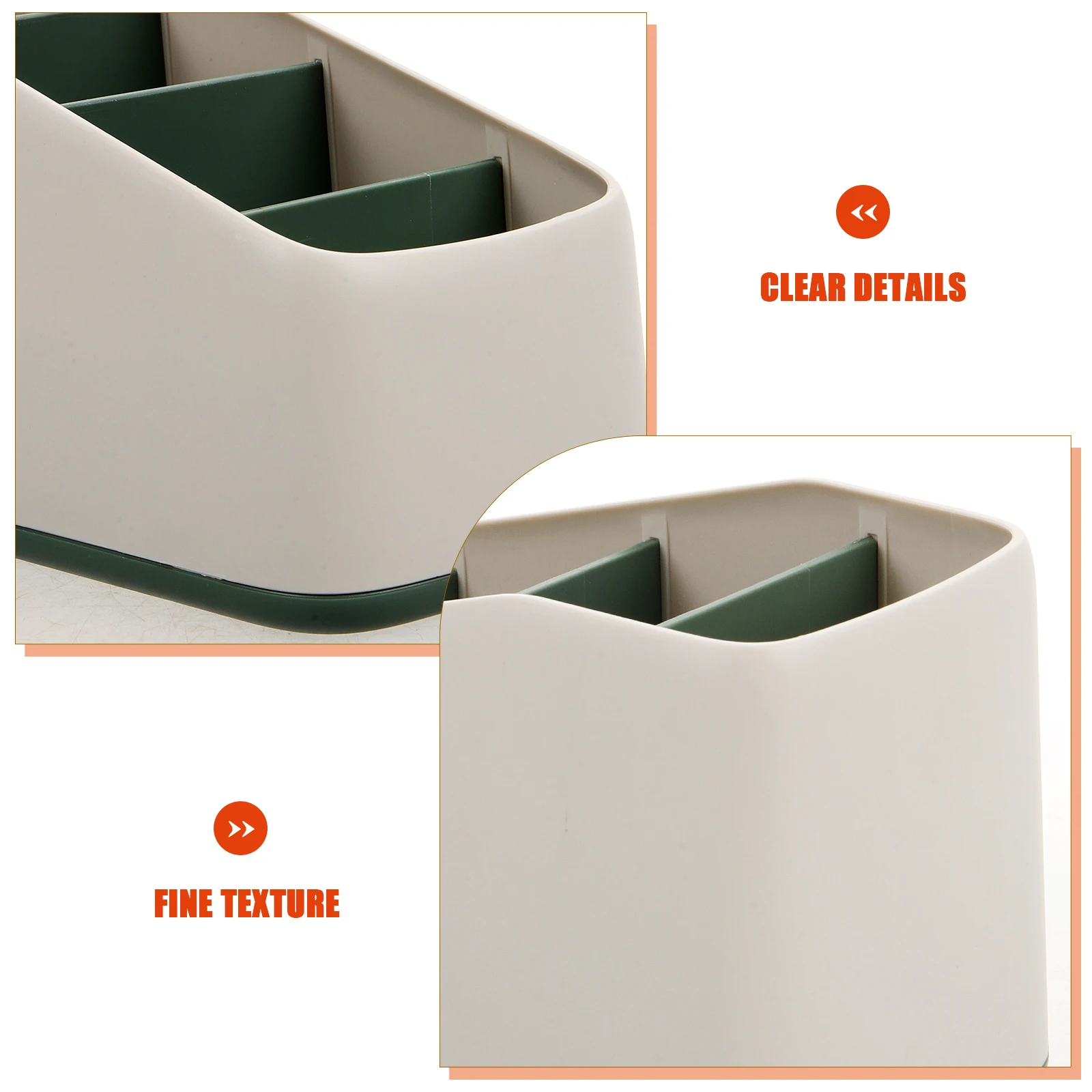 

Multi-Purpose Plastic Storage Box Four-Grid Household Organizer Exquisite Desktop Container Brush Holder Bedroom Office