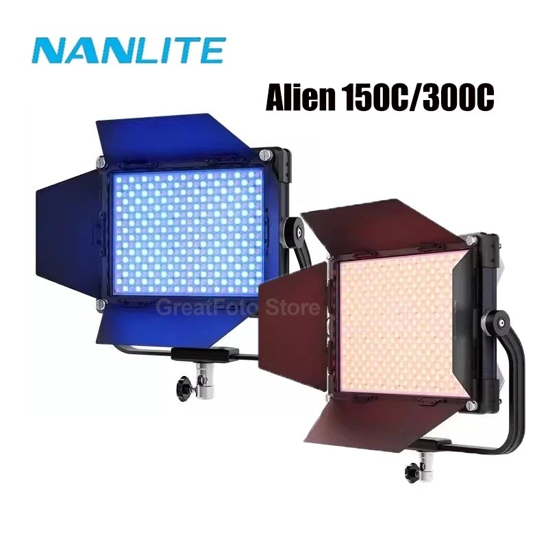 Nanlite Alien 150C/300C LED COB Photography Lighting Panel 2700K-12000K RGBWW Color Control Studio Light for Photography Camera