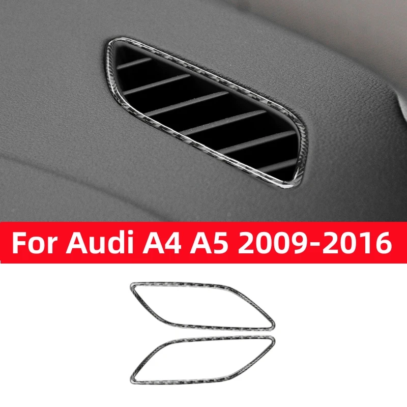 

For Audi A4L A4 B8 2009-2016 A5 2008-2017 Accessories Carbon Fiber Interior Auto Instrument Air Outlet Trim Frame Sticker Cover