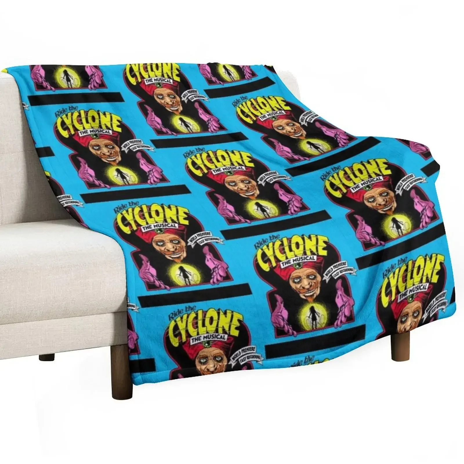 Ride The Cyclone Poster Throw Blanket Wrinkle Resistant Lightweight Blanket