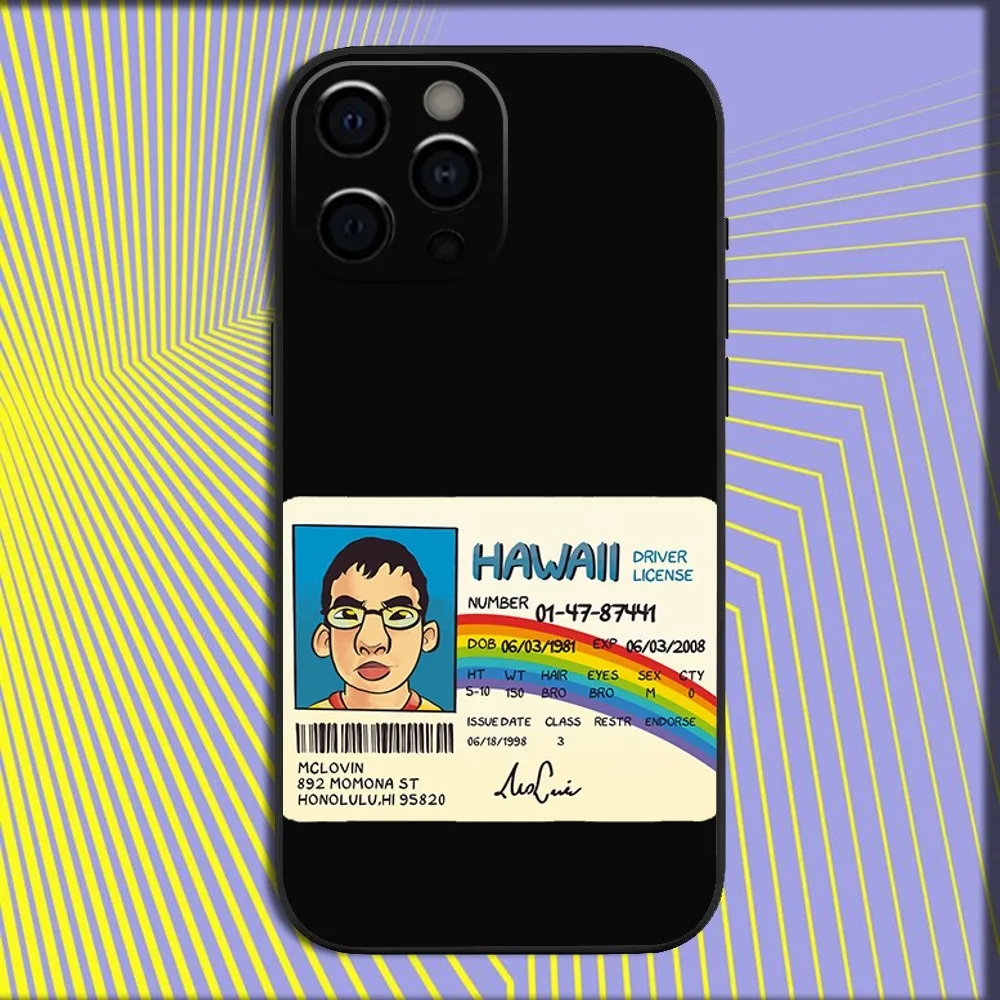 Mclovin Film Superbad Phone Case For iPhone 16,15,14,13,12,11,Pro,X,XS,Max,XR,Plus,Mini Soft Black Cover