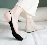 Calcetines náuticos ultrafinos, zapatillas, calcetines coloridos de tacón alto para mujer, calcetines transpirables de medio pie, calcetines invisibles cortos de verano