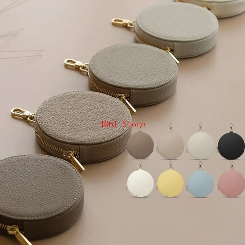 علبة عملة دائرية أنيقة مع محفظة محفظة الأموال النقدية المحفظة #5