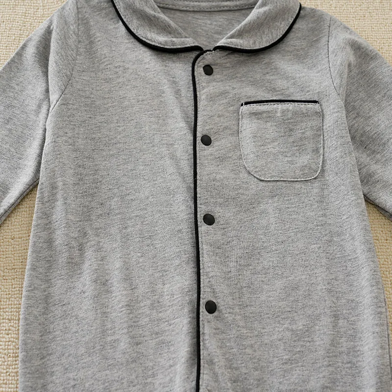 Minimalist Baby Newborn Toddler Warmth Spring and Autumn Baby Jumpsuit Boys Girls Cartoon Clothes 0-18 month Romper Cotton Gray