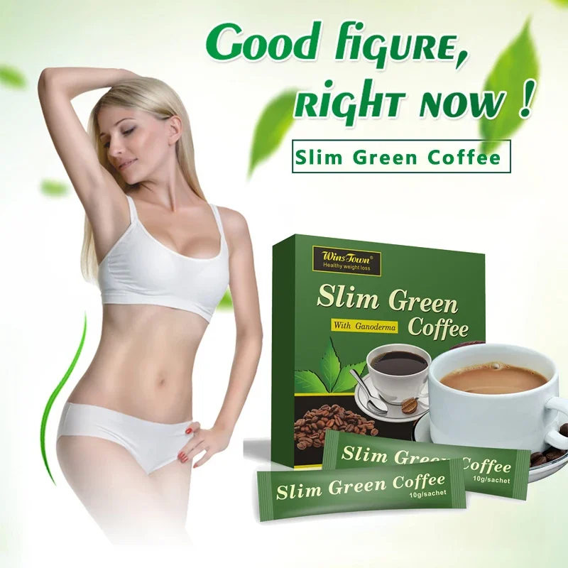 2 Boxs 100% Natural Herbal Premium Green Coffee Bean Extract Powder Super Safe Weight Loss Fast Slim Products 18 Pcs/Box