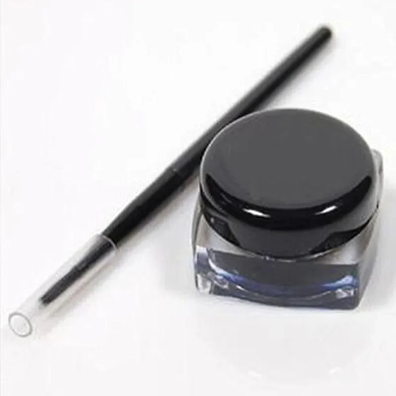 5g Black Waterproof Eyeliner Cream Make Up Beauty Comestics Long-lasting Eye Liner Gel Makeup Tools for Eyeshadow with Brush