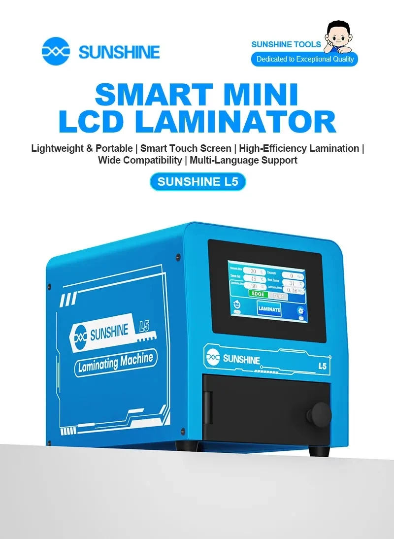 

SUNSHINE L5 Intelligent LCD Laminating Machine 8 inches for Screen Repairs Including OCA Glue Lamination
