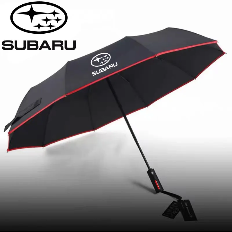 

For Subaru Brz Wrx Xv Ascent Forester Outback Impreza Legacy Car Automatic Folding Windproof Sunshade Umbrella Auto Accessories