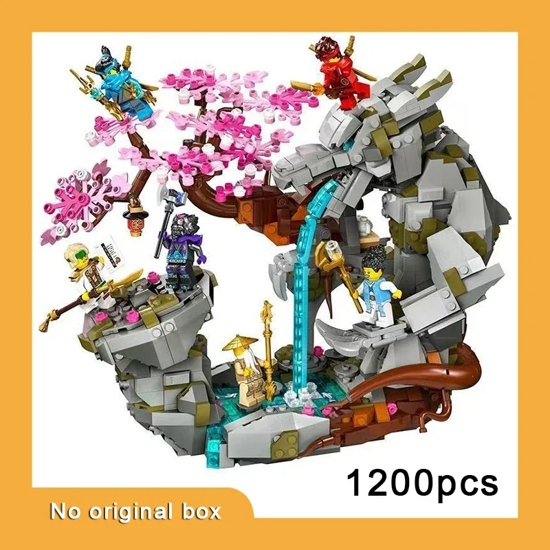 1200 stücke Neue Drachen Stein Tempel modell geschenk baustein spielzeug 71819 hause dekoration