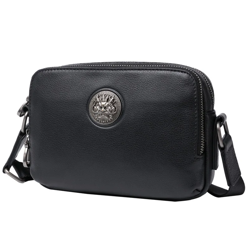 موضة جديدة حقيقية رسول الرجال حقيبة جلدية الرجال الكتف الطبقة العليا جلد البقر صغيرة أفقية Crossbody العلامة التجارية الفاخرة العصرية