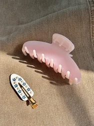 Jelly Light Pink Hair Claw Clip Women Hair Clips Sweet Hair Accessories for Girls