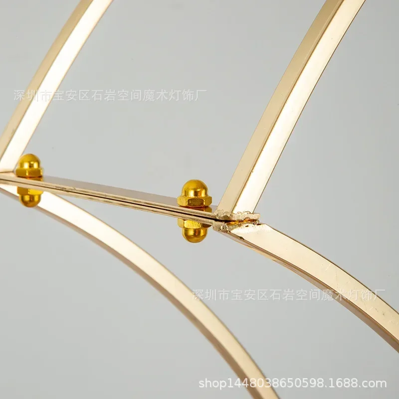 5 PCS Gold Arch Stand Road Lead Wedding Table Centerpiece Flower Rack For Event Party Decoration