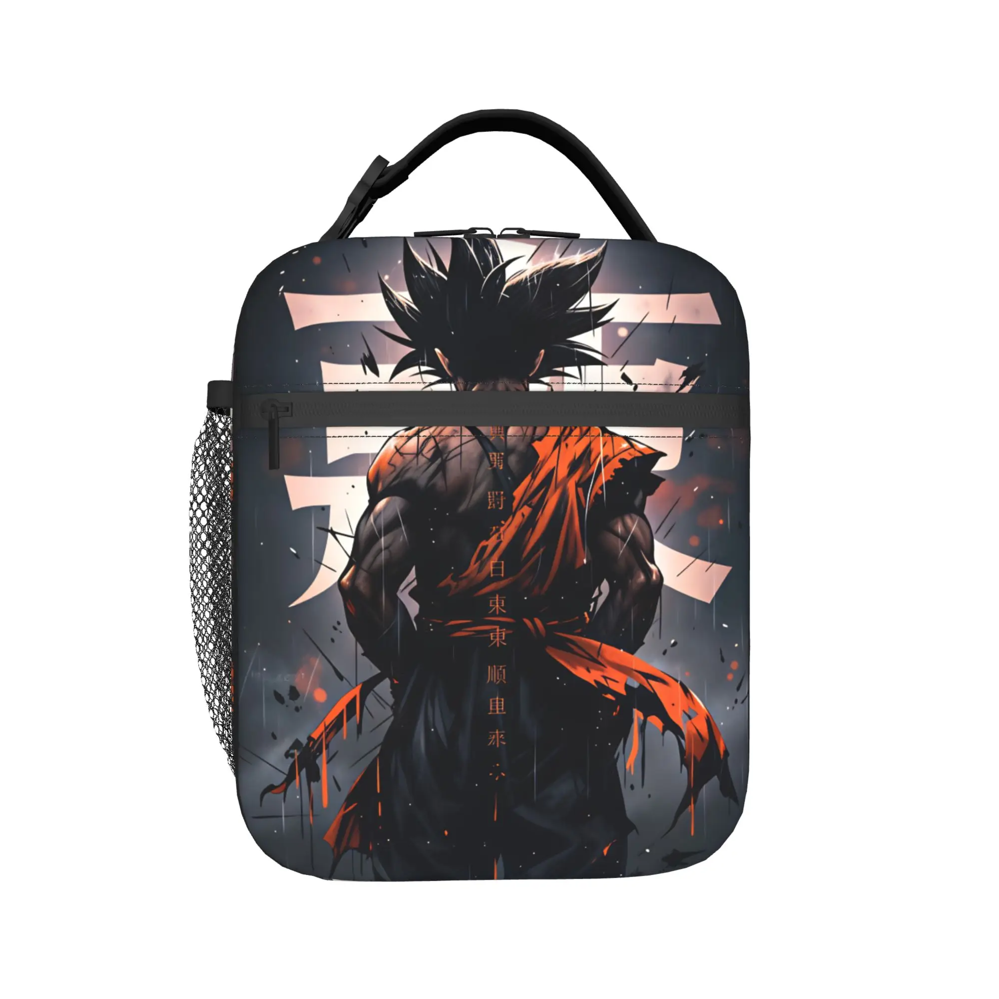 Son Goku Lunch Bag Dragons Balls Kawaii Lunch Box For Unisex School Portable Cooler Bag Oxford Print Tote Food Bags
