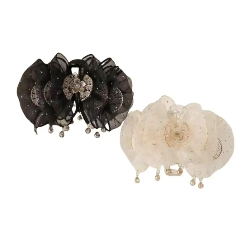 Fashion Sweet Mesh Hairpin Temperament Elegant Women Fairy Mesh Bubble Hair Claw Clip Princess Headdress Female Hair Accessories - Image 6