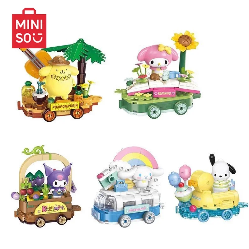 

MINISO Kawaii мультфильм бассейн вечерние Series HelloKitty Melody Cinnamoroll сцена строительные блоки настольное украшение Рождественский подарок