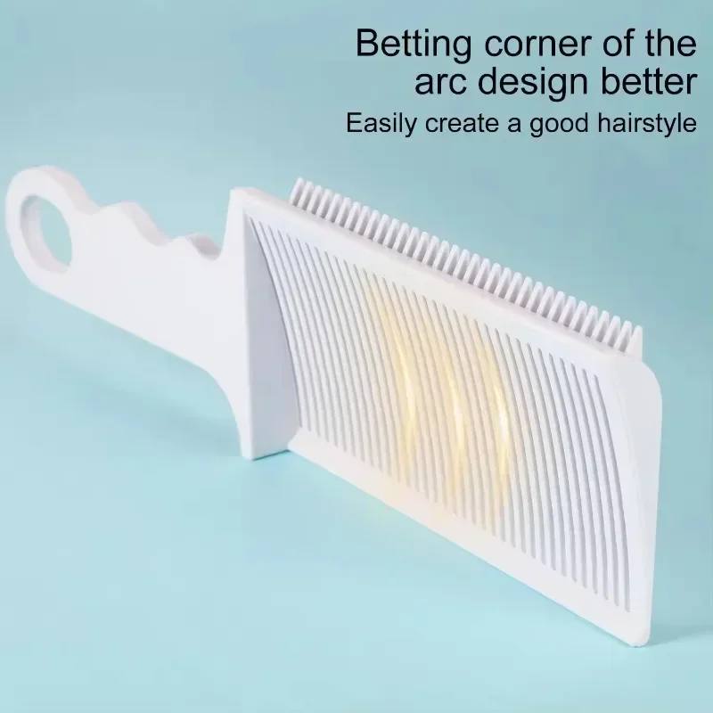 مشط احترافي لقص الشعر المسطح للرجال، فرشاة مقاومة للحرارة، أداة تصفيف الشعر في الصالونات