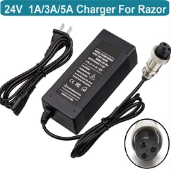 24V Electric Scooter Charger for Razor E500 PR200 E225S E325 E325S E500S MX350 MX400 Pocket Mod, Sports Mod, and Dirt Quad